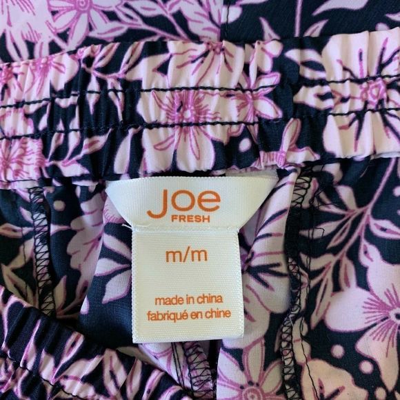 JOE FRESH Medium Floral Purple Trouser Pants - Picture 3 of 4